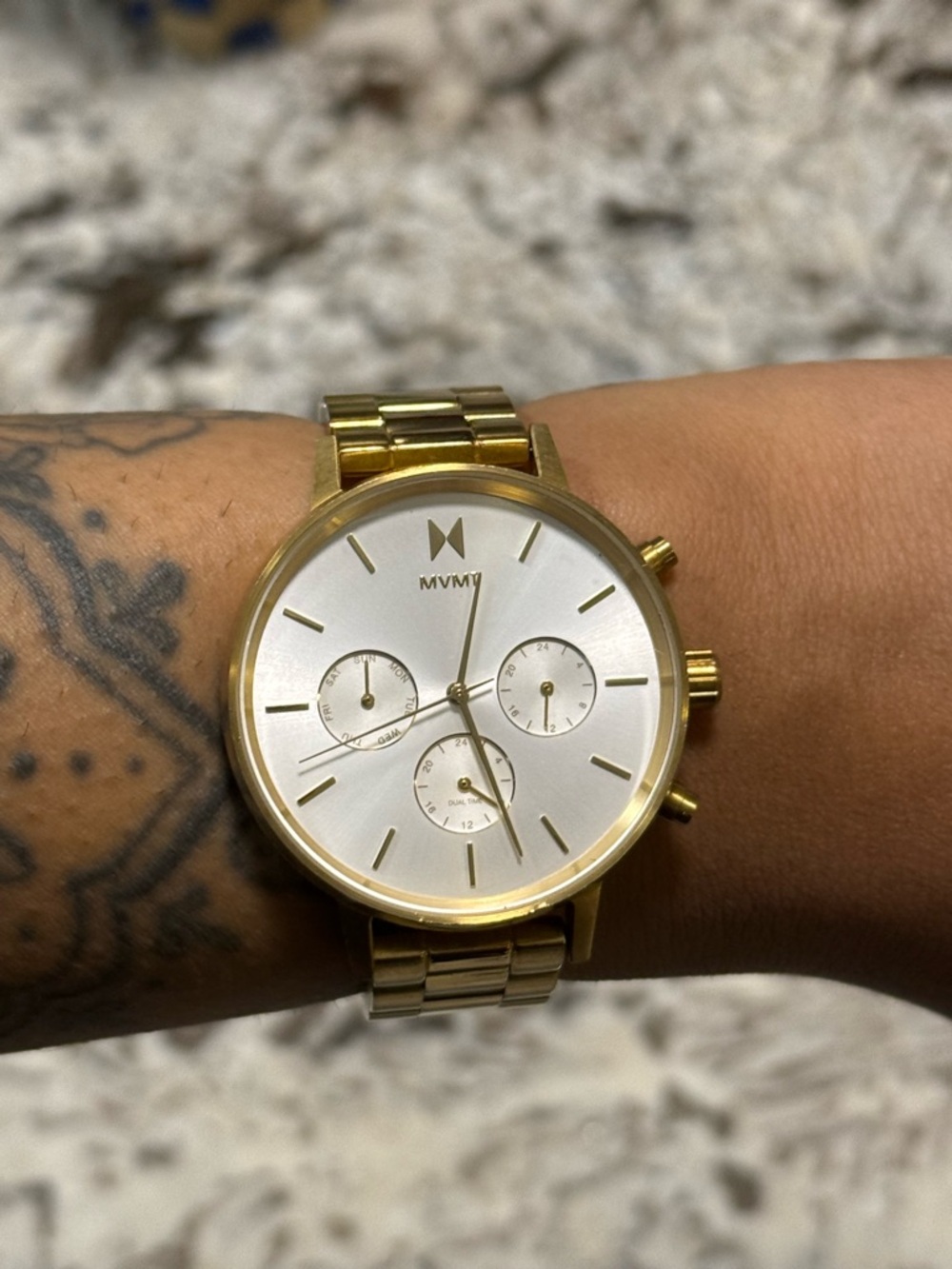 MVMT Chronograph Gold Watch - Gold and Silver Dial